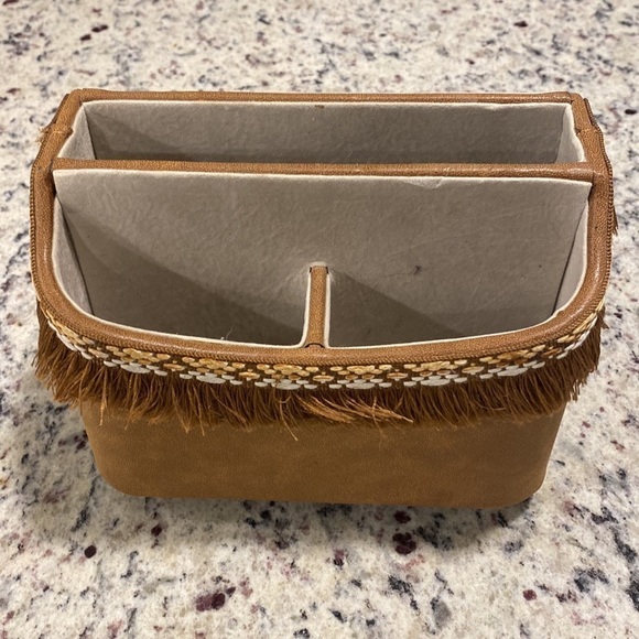 Brown Fringe Trim Pen Caddy Boho - Picture 4 of 7